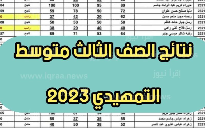 رابط epedu.gov.iq نتائج الثالث المتوسط العراق 2023 الدور التمهيدي pdf عبر موقع نتائجنا ووزارة التربية العراقية